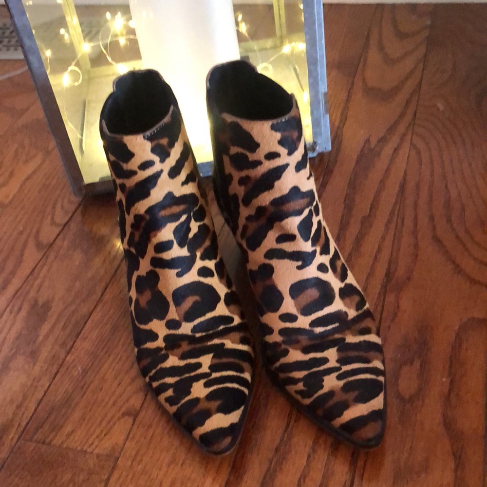Sole society Calf hair animal print boots - Picture 2 of 8